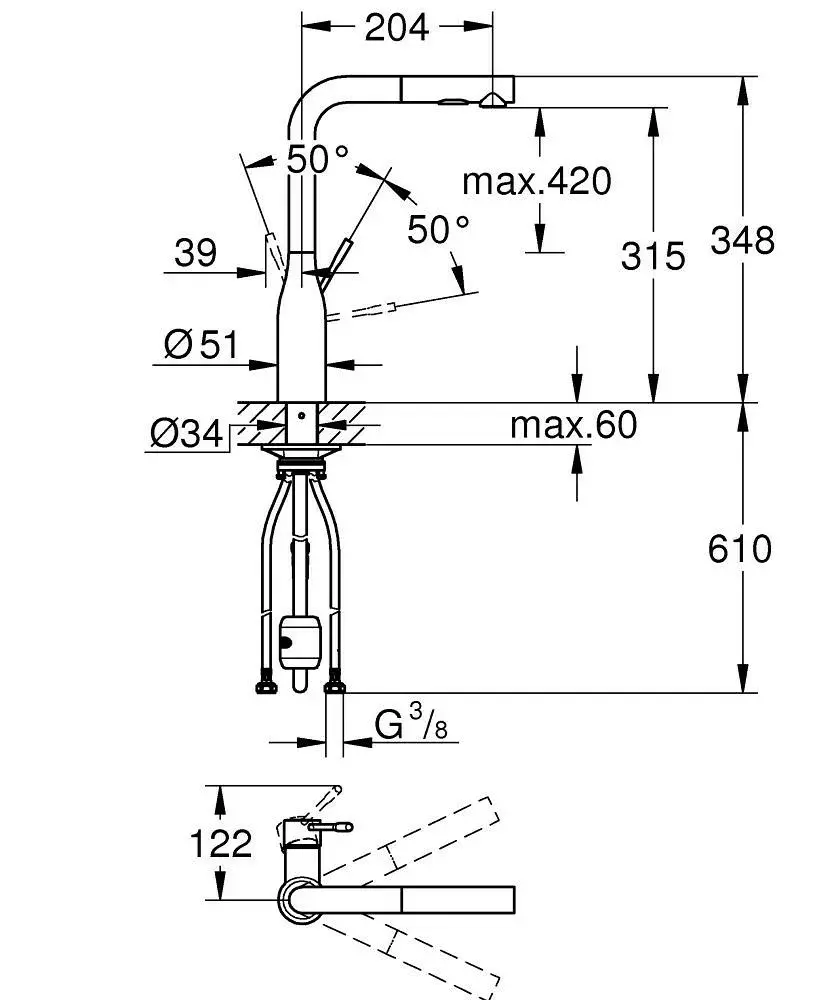 GROHE Essence Bathroom Sink Faucet Photo 4