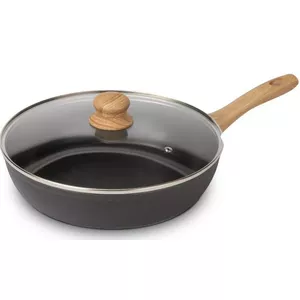 Deep pan LAMART LT1259 28 cm, aluminium non-stick, thick base, glass lid