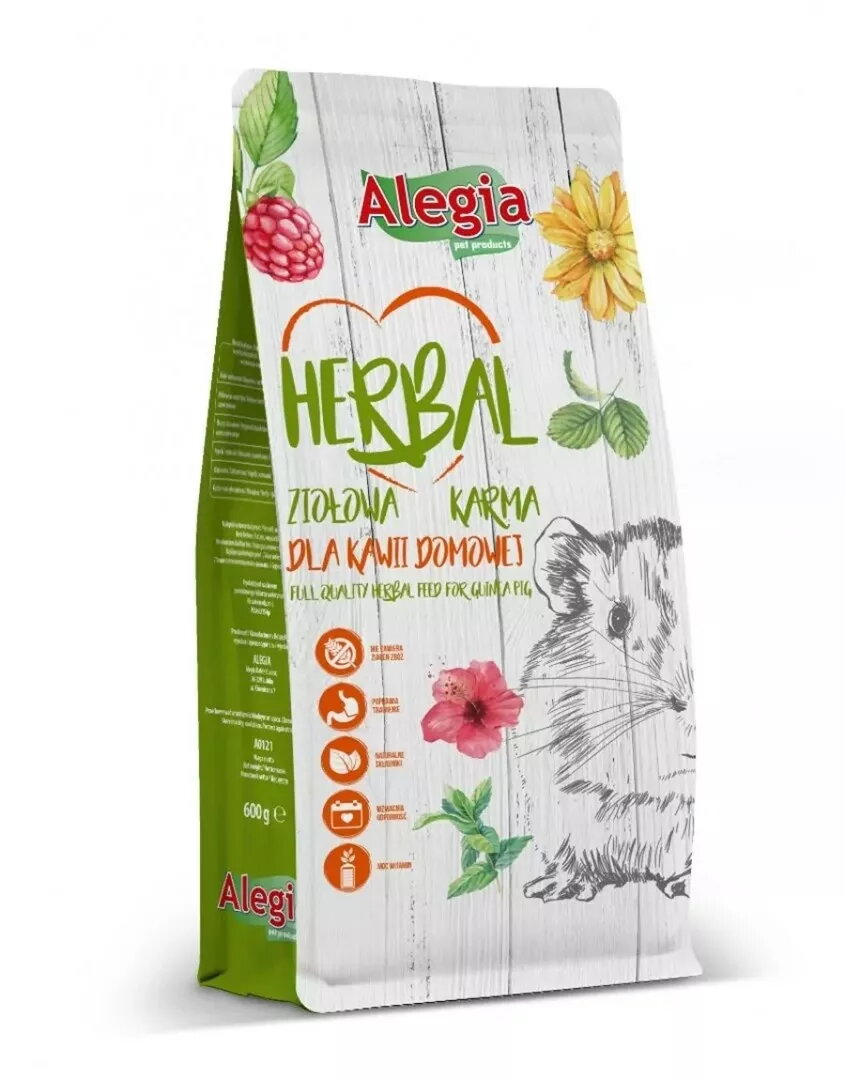 Sausais barības Alegia Herbal jūrascūciņām 600