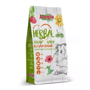 Dry food Alegia Herbal for guinea pigs 600 g — complete pellet feed, vitamin C source, grain‑free, soy‑free