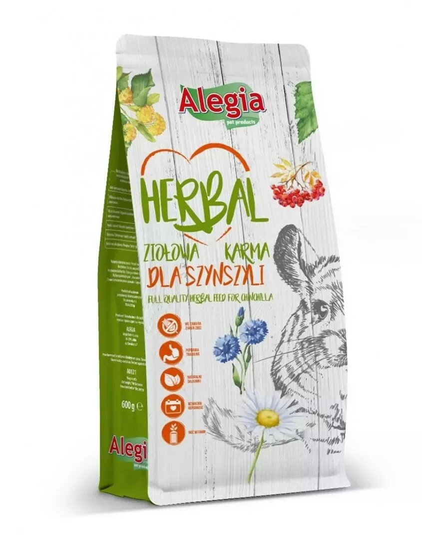 Sausais barības Alegia Herbal 600 g