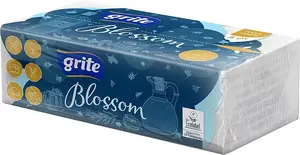 Grite Blossom Folded Paper Towels, 2-Ply, 120 Sheets