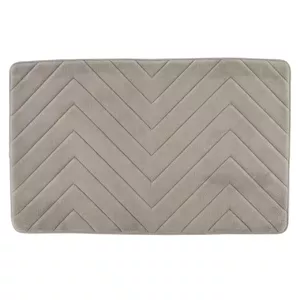 Коврик для ванной Beldray LA032647LGRYUFFEU7 Antibac Chevron из мемори-пены, антибактериальный, серый