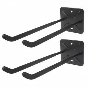 Wall-mounted Double Hook Set MACLEAN MC-436 — durable steel construction, for tools and storage