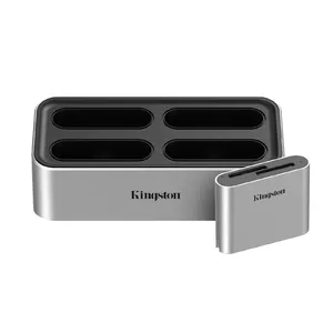 Kingston Technology WFS-S dokstacija Vadu USB 3.2 Gen 2 (3.1 Gen 2) Type-C Melns, Sudrabs