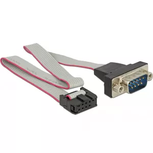 Serial Cable DeLOCK 89900 Grey 0.25 m RS-232 DB9 9-pin COM