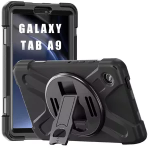 Vāks Samsung Galaxy Tab A9 8.7" 2 statīva režīmi Melns