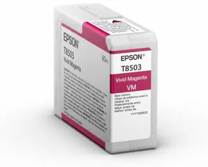 Epson Singlepack Vivid Magenta T85030N UltraChrome HD Ink Cartridge 80ml for SC-P800