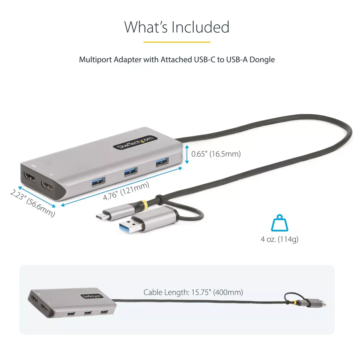 USB-C Multiport adapter StarTech.com 167B-USBC-MULTIPORT Photo 6