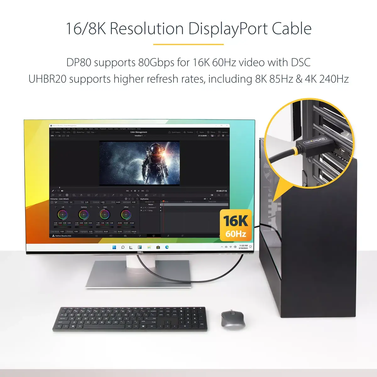 DisplayPort 2.1 Cable StarTech.com DP80 Photo 9