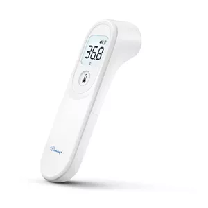 Бесконтактный инфракрасный термометр Yuwell YT-1 — лобной, диапазон 32–43°C, точность ±0.3°C, кнопочное управление, сигнал, питание AAA