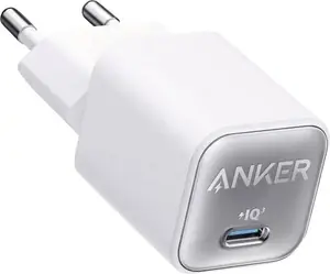 Сетевое зарядное устройство Anker A2337G21 — 30 Вт, AC, USB‑C, универсальное, белое