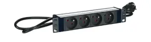 Lanview TUPS039 10 collu strāvas sadales bloks ar 4 kontaktligzdām un 2m kabeli