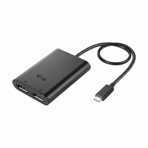 i-tec USB-C Dual 4K/60Hz DP Video Adapter Black 7680 x 4320