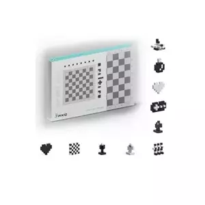 Магнитный конструктор Pixio 70101 — элементы для шахмат: фигурки и модульные магнитные плитки