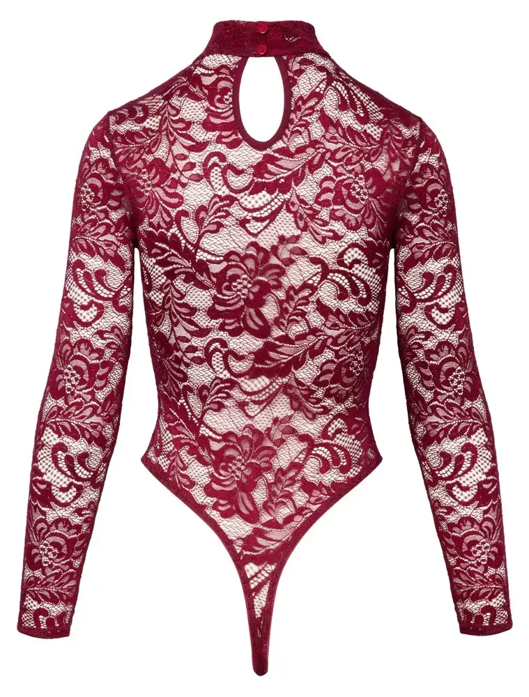 Боди cottelli collection XL красное — длинный рукав Photo 6