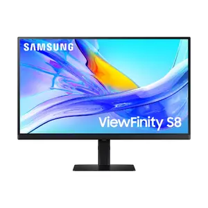27" Samsung S80UD 4K Ultra HD LCD monitors — 3840×2160, IPS, 5 ms, USB 3.2 centrmezgls, VESA, regulējams augstums