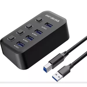 USB‑хаб PREMIUMCORD KU3HUB4G на 4 порта с отдельными выключателями питания