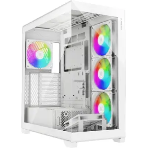 PC case XILENCE Xilence XG271 Midi Tower White — ATX/Micro-ATX/Mini-ITX, supports 120/140 mm fans, 2x3.5"/7x2.5" bays, SPCC, bottom PSU