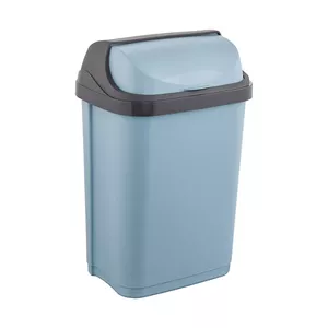 Waste bucket keeeper Rasmus 10 L with rotating lid, blue, 25.5×19×39 cm