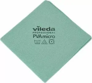 Салфетка для уборки VILEDA PVA Cloth 143588 Micro Green, впитывающая микрофибра, для влажной и сухой уборки