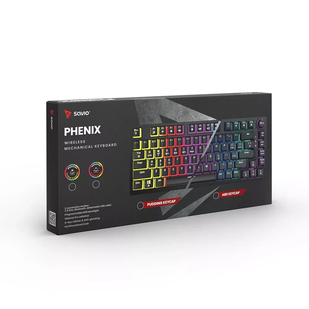 Spēļu tastatūra Savio Phenix SAVGK-RED Photo 8