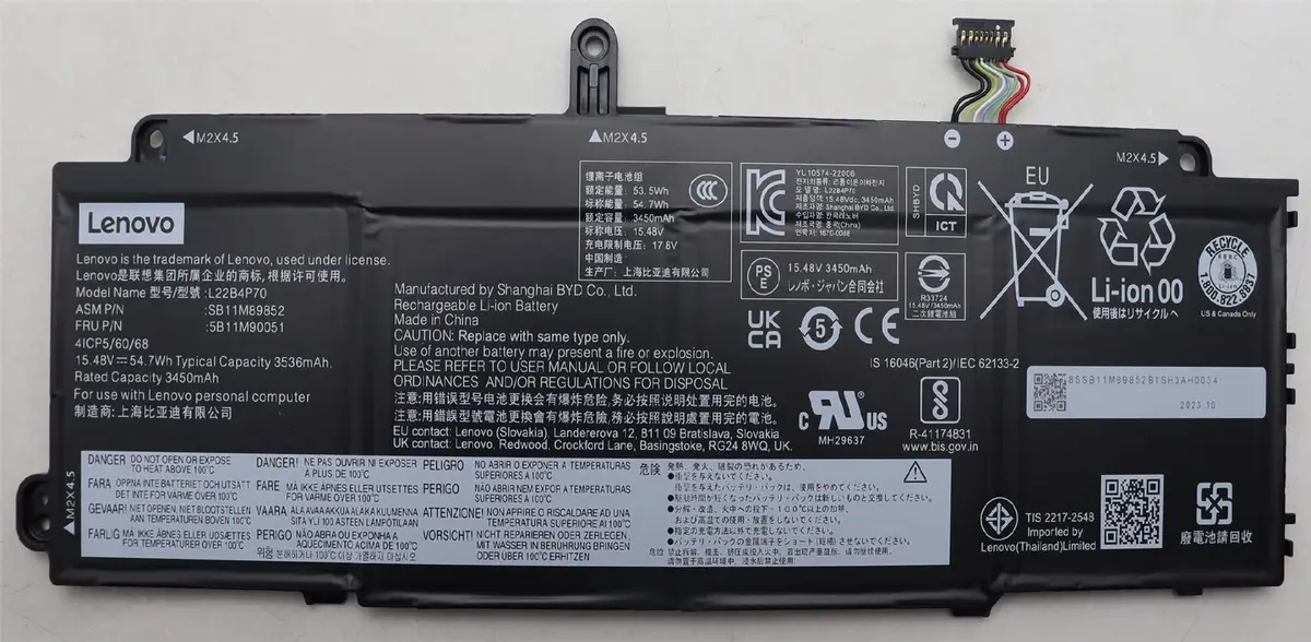 Lenovo 5B11M90051 Iekšējais akumulators 4 šūnu