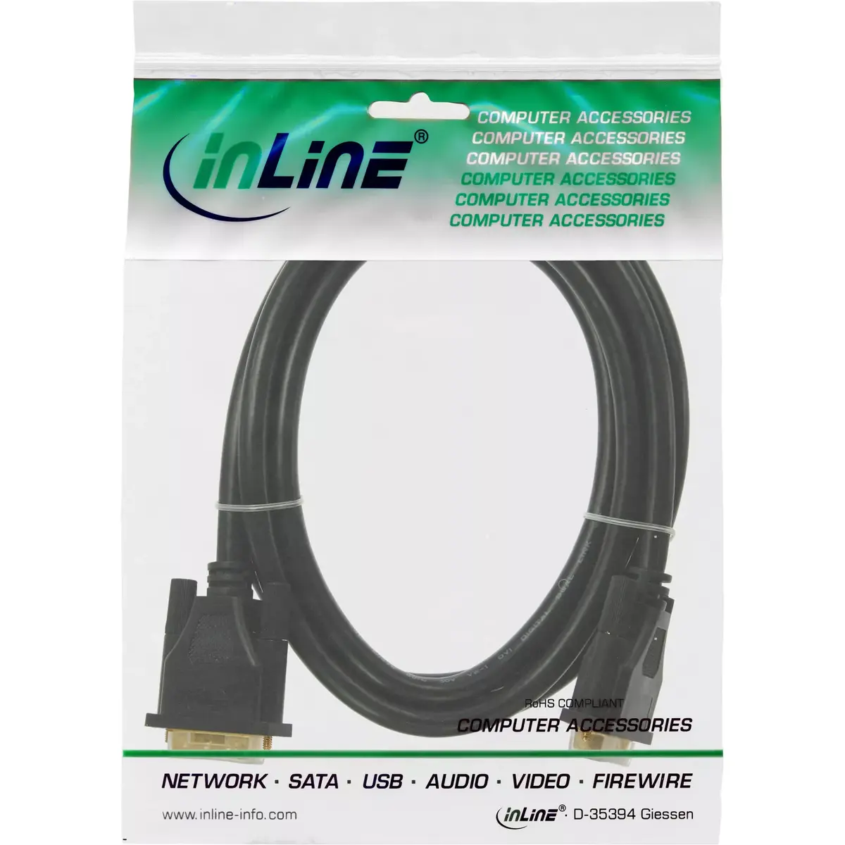 InLine DVI-D kabelis Premium 24+1 M/M Dual Link Photo 2
