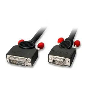 Video kabeļa adapteris Lindy 41196 — DVI‑I uz VGA (D‑Sub), 2 m, melns