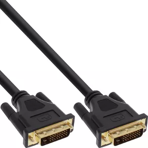 InLine DVI-D kabelis Premium 24+1 male / male Dual Link zeltīts 20m