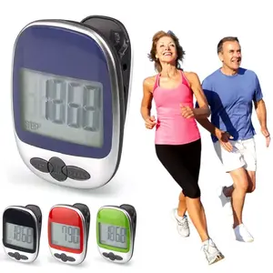 Pārnēsājams sporta pedometrs VIVISTAR 793 — zils, soļu skaitītājs ar LCD ekrānu