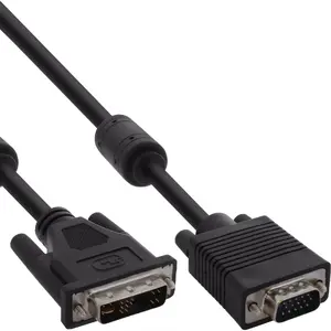 Кабель InLine DVI-A 12+5 male / 15 Pin HD male VGA 2m
