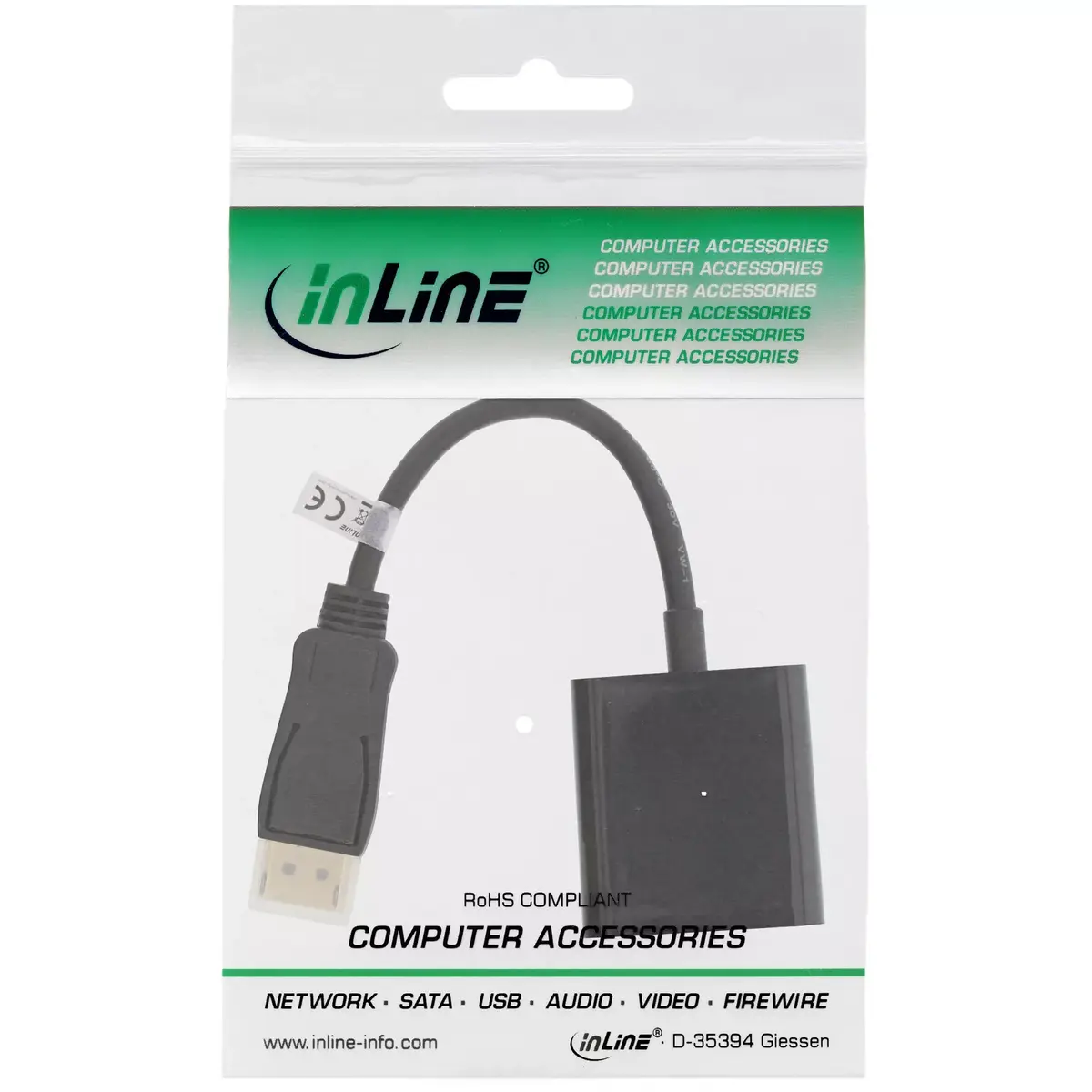 DisplayPort adaptera kabelis InLine 17199K Photo 2