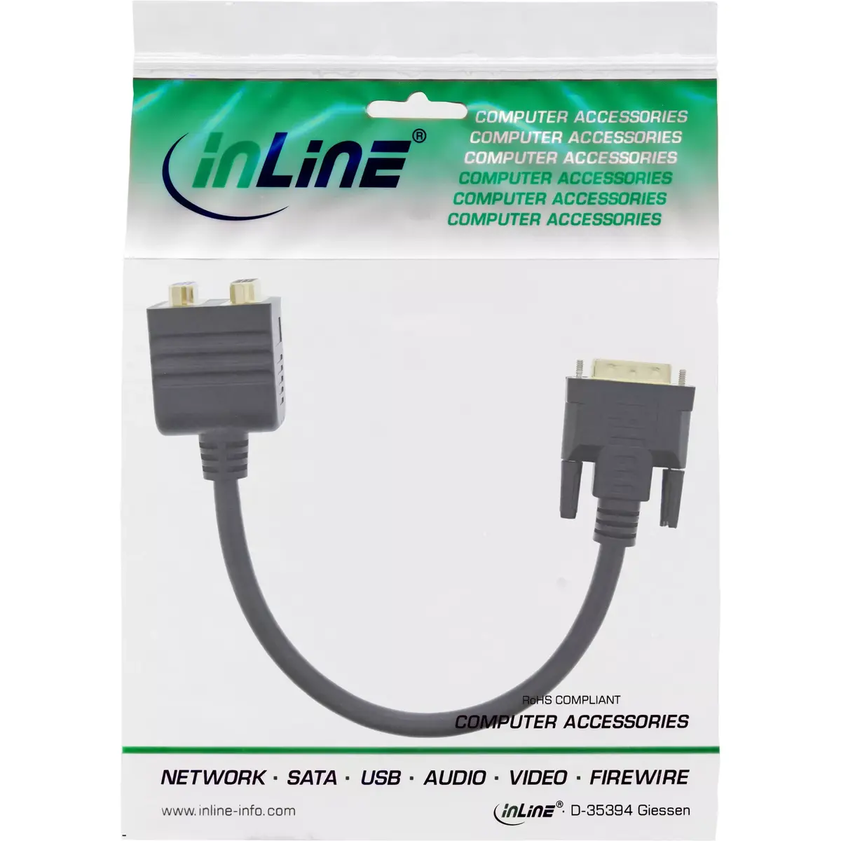 DVI-I adaptera kabelis InLine 17301 Photo 2