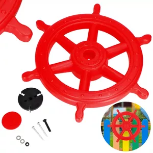 Nautical Toy Steering Wheel Springos KG0038 — Red, Child's Play Accessory