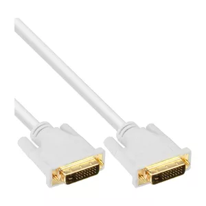 InLine DVI-D Cable 24+1 male / male DVI Dual Link white/gold 2m