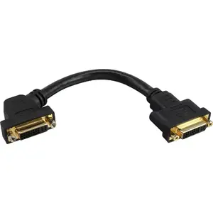 InLine DVI-I adaptera kabelis 24+5 DVI female / female ar flanču 0.2m
