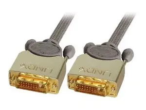 DVI-D cable Lindy 37140, DVI-D to DVI-D, 0.5 m, grey