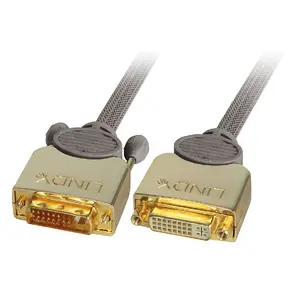DVI-D cable Lindy 37150, 2 m, grey, DVI-D to DVI-D