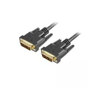 Sharkoon DVI-D/DVI-D (18+1), 1m DVI cable Black