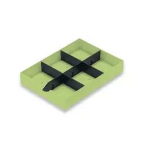Desk Tray Organizer Styro 268-405.57 Polystyrene Black Lime 1 Drawer