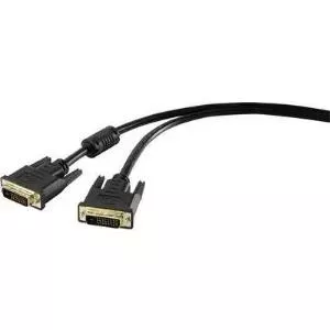 DVI cable Renkforce 1404065, 1.80 m, black, 24+1 pin