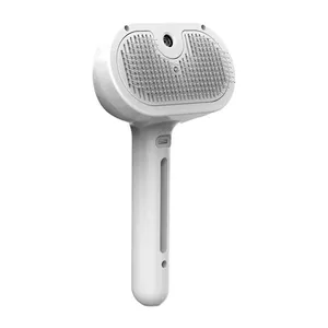 Steam Brush Rojeco RZS-01 white — portable steam grooming brush for pets