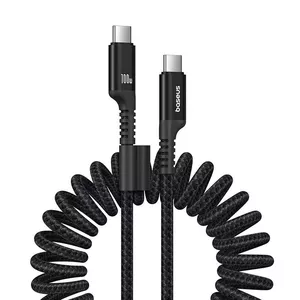 USB-C to USB-C cable Baseus 1 m, 100 W, 480 Mbps, Nylon, Silver