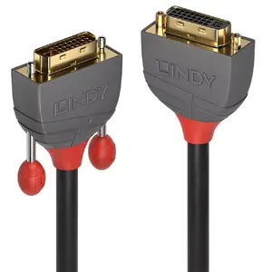 Удлинитель DVI-D Dual Link Lindy 2 м — DVI-D на DVI-I, чёрный