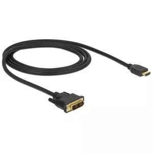 Video cable adapter DeLOCK 85582 1 m HDMI Type A DVI-D Black