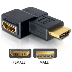 Адаптер HDMI male на HDMI female 90° вправо DeLOCK 65076