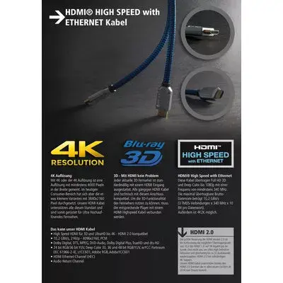 HDMI kabelis S/CONN 1.0m Photo 3