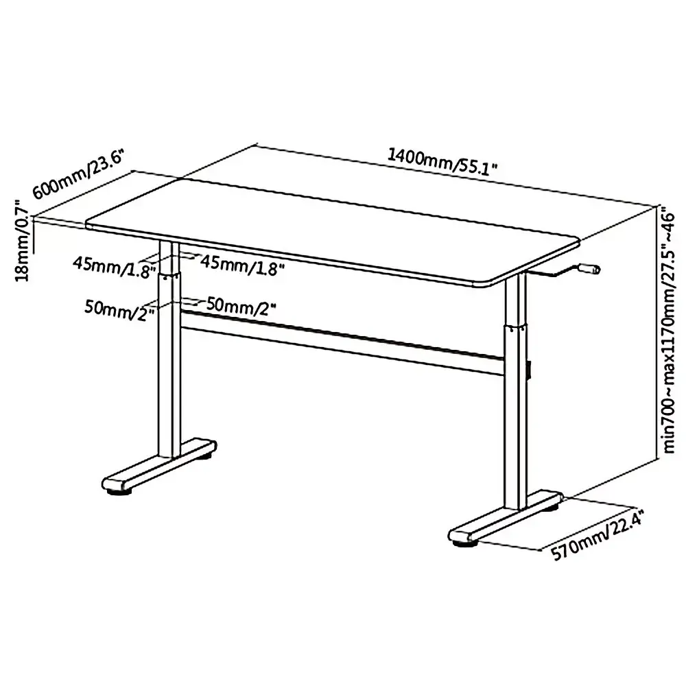 Sit-stand desk MACLEAN ER0401W Photo 11
