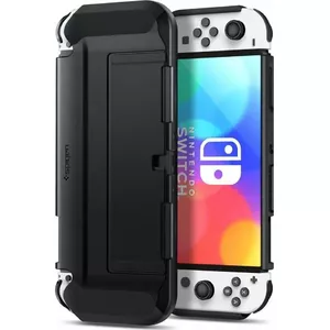 Aizsargvāciņš Spigen priekš Nintendo Switch OLED — melns, ciets plāns korpuss